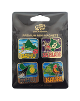 Mini Magnet Set -  Hawaiian Islands( 4 Piece)