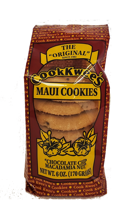 CookKwees Maui Cookies Chocolate Chip Macadamis Nut 6oz.