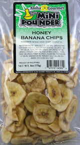 Aloha Gourmet Da Mini Pounder Honey Banana Chips 6oz (NOT FOR SALE TO CALIFORNIA)