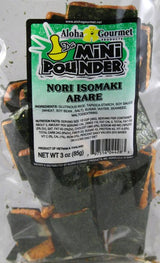 Aloha Gourmet Da Mini Pounder Nori Iso Maki Arare 3oz (NOT FOR SALE TO CALIFORNIA)