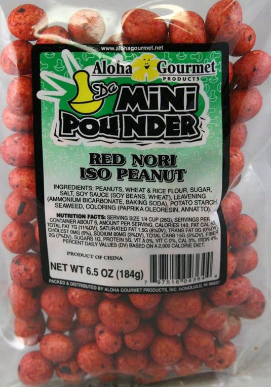 Aloha Gourmet Da Mini Pounder Red Nori Iso Peanut 6.5 oz