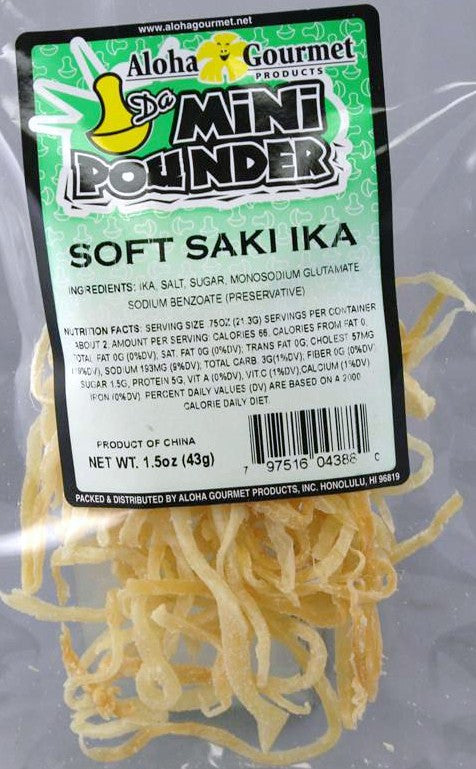 Aloha Gourmet Da Mini Pounder Soft Saki Ika 1.5oz