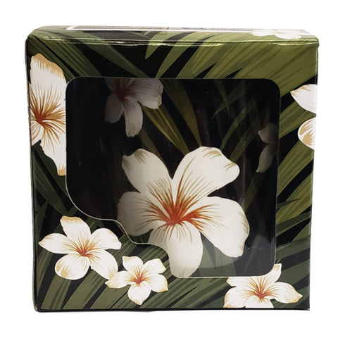 Mug - Plumeria Palm Black 11 oz | Comes in a Mug Box