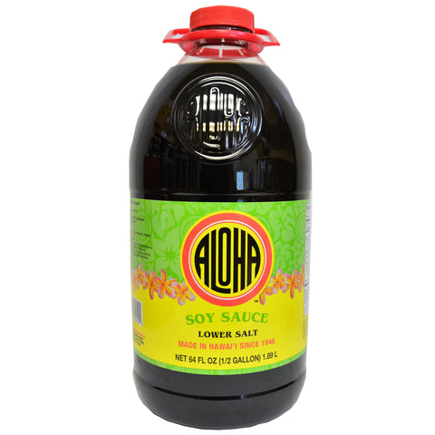 Aloha Soy Sauce Lower Salt 64oz