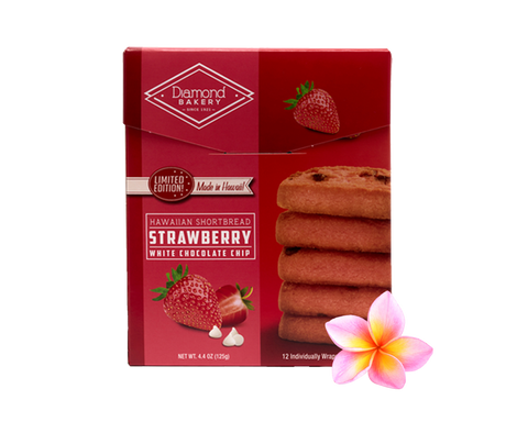 Diamond Bakery Hawaiian Shortbread Cookies 4.4 oz. - Strawberry White Chocolate