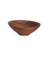 Wooden Round/Wok Bowl 3" x 7"
