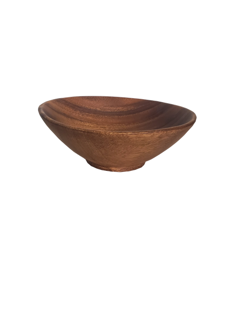 Wooden Round/Wok Bowl 3" x 7"