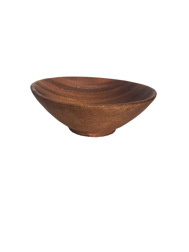 Wooden Round/Wok Bowl 3" x 7"